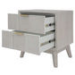 NOVAK SOLID ACACIA  2-DRAWER BEDSIDE TABLE WHITEWASHED - MyChocolateWood