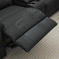VERNON MKII RHINO FABRIC CORNER MODULAR WITH BOTH END RECLINERS - ONYX  - MyChocolateWood
