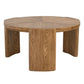 CAYDEN ASH VENEER ROUND COFFEE TABLE NATURAL - MyChocolateWood