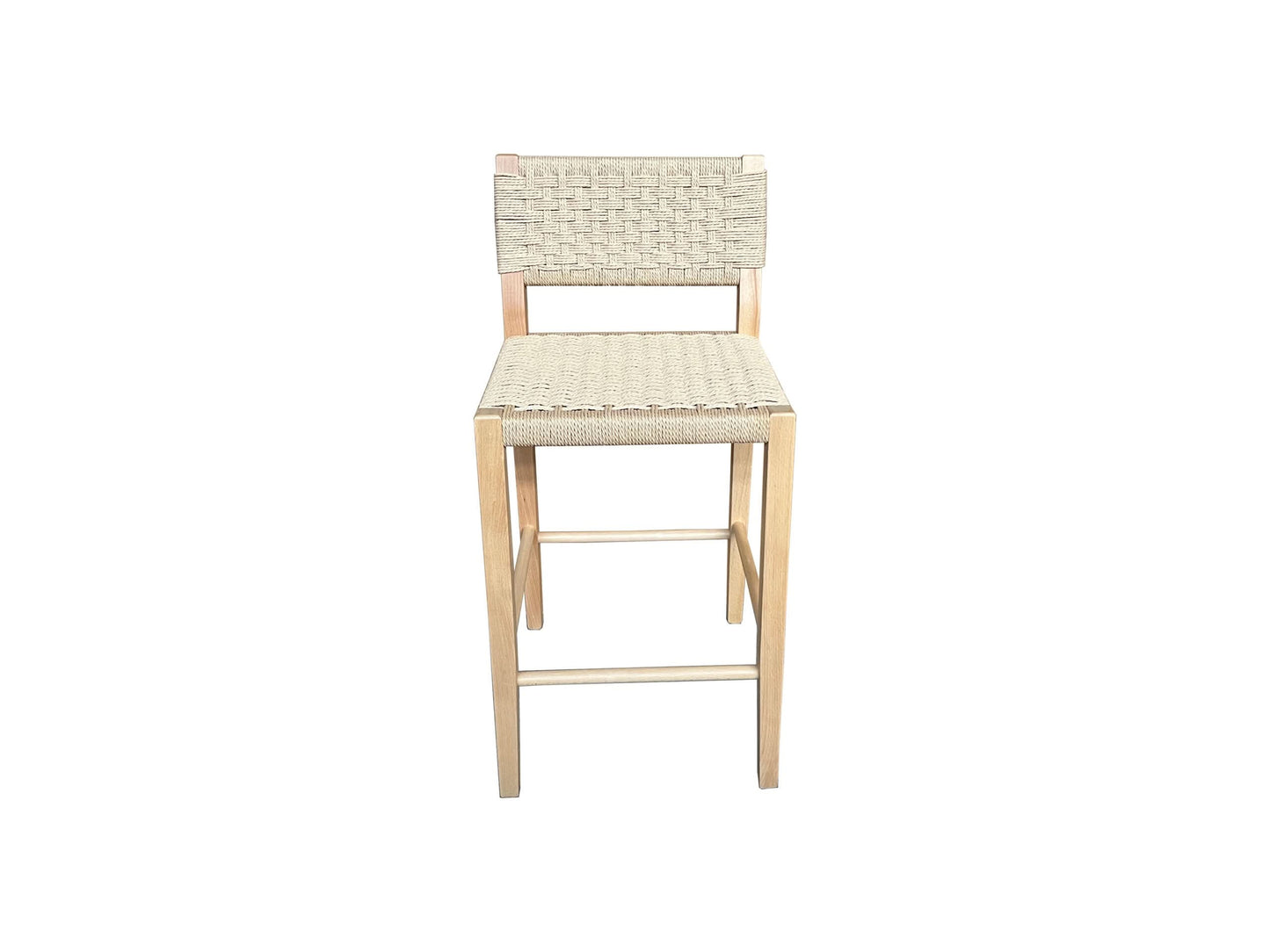 LAMIA BAR STOOL/COUNTER STOOL - NATURAL BEECHWOOD & WOVEN ROPE - MyChocolateWood