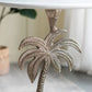 ADDISON MARBLE PALM TREE SIDE TABLE/LAMP TABLE NATURAL - MyChocolateWood