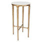 SOREN MARBLE PETITE SIDE TABLE - BRASS FRAME 90CM - MyChocolateWood