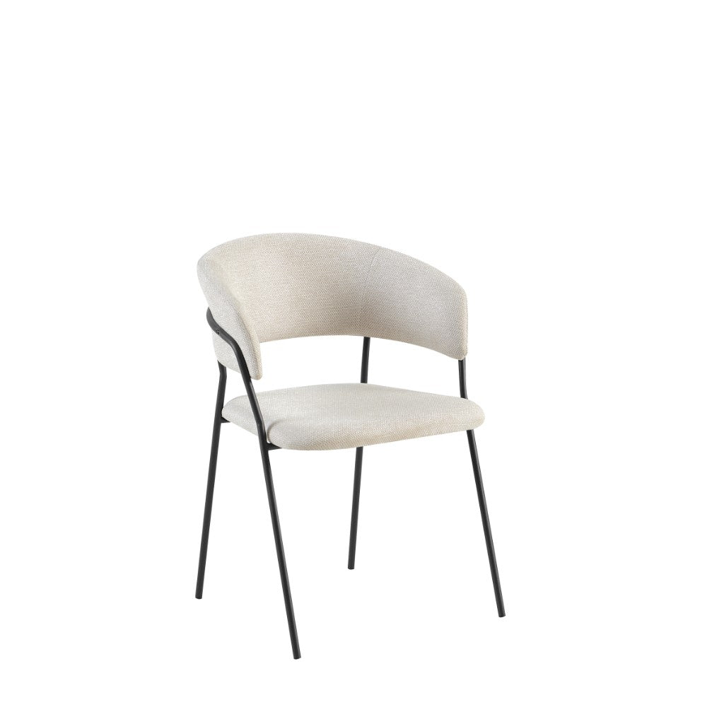 ELEKTRA BEIGE FABRIC DINING CHAIR - MyChocolateWood
