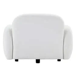 LORELEI CHENILLE ARMCHAIR/OCCASIONAL CHAIR WHITE - MyChocolateWood