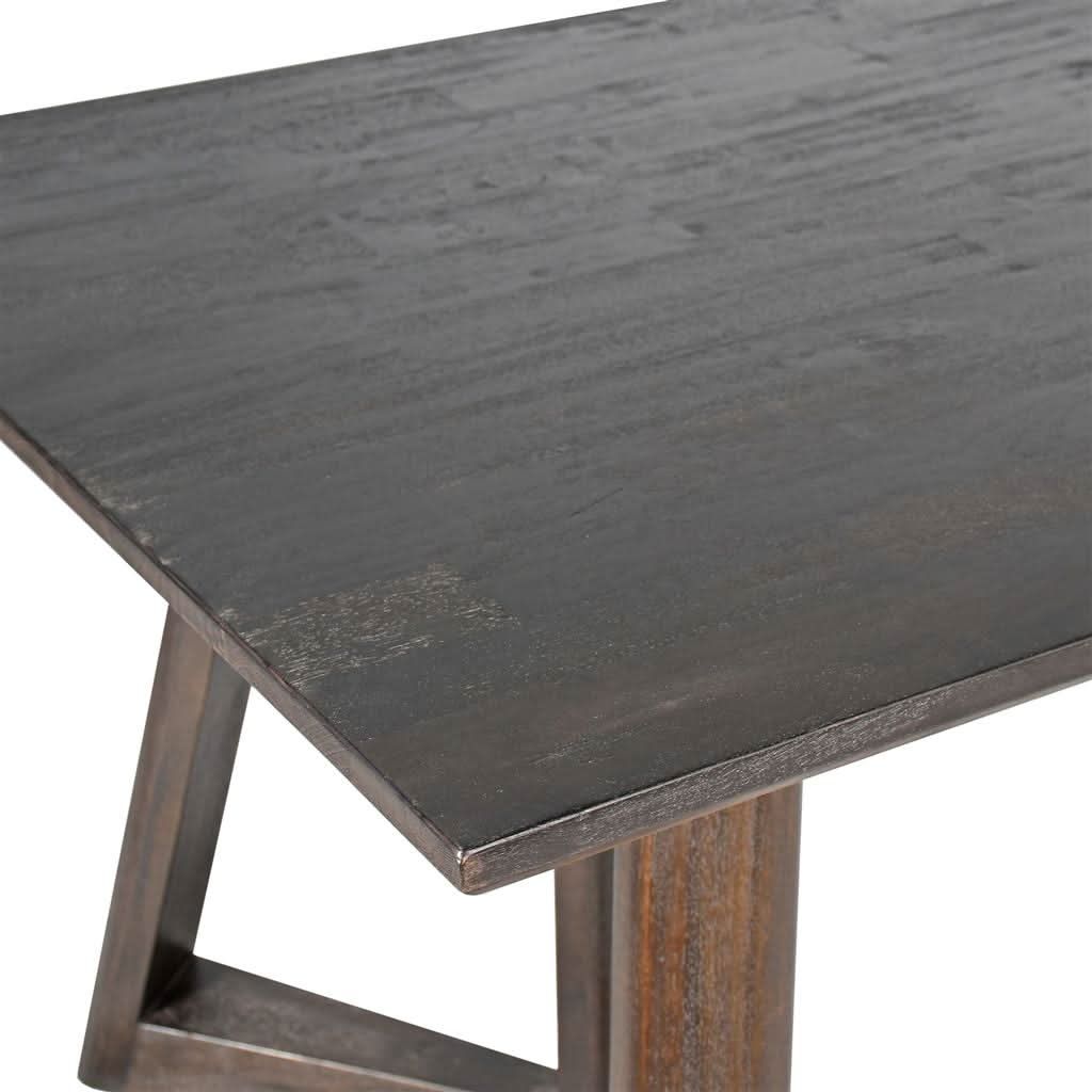 Carlsbad Mango Wood Dining Table by MyChocolateWood, 280cm length in rich chocolate finish, showcasing smooth wood surface and sturdy legs.