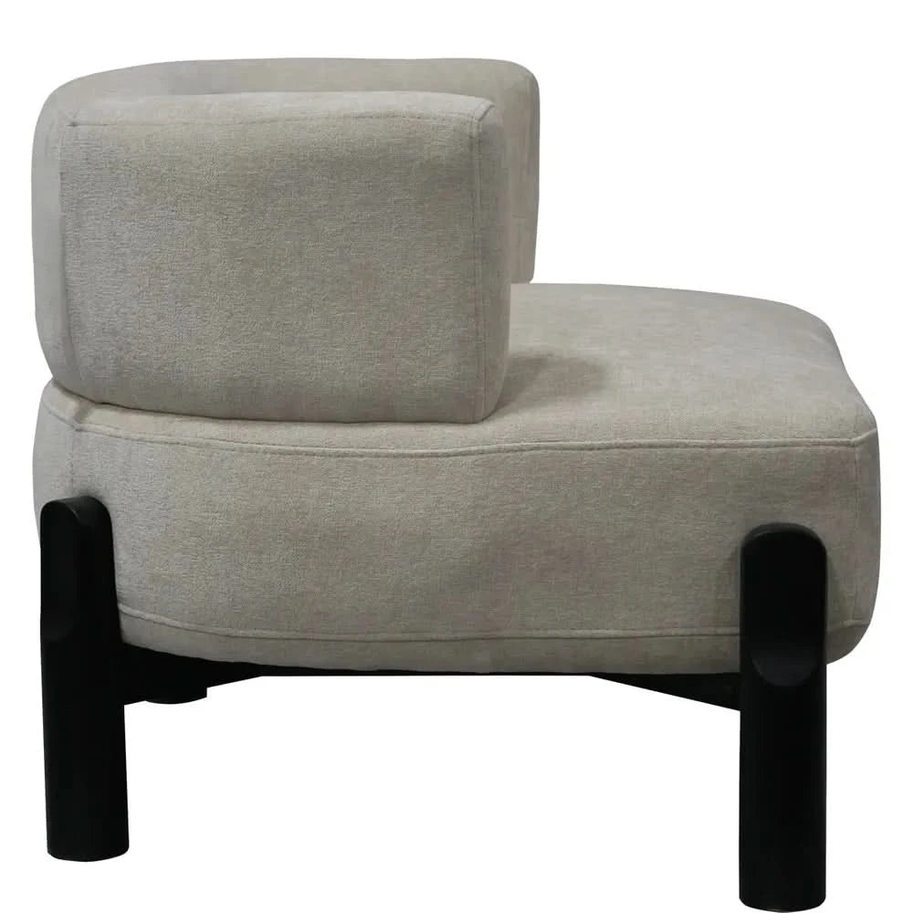 NAPIER FAWN CHENILLE FABRIC OCCASIONAL CHAIR - MyChocolateWood