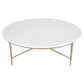 SOREN MARBLE ROUND COFFEE TABLE - BRASS FRAME DIA:120CM - MyChocolateWood