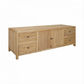 Joelle 4-Drawer 2-Door Cabinet in Distressed Rustic - Chocolate Wood