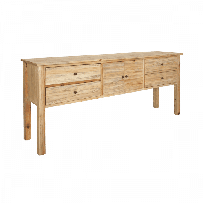 JOELLE 4-DRAWER 2-DOOR BUFFET/SIDEBOARD DISTRESSED RUSTIC - MyChocolateWood