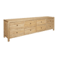 Joelle 8-Drawer Lowboy in Distressed Rustic - Chocolate Wood