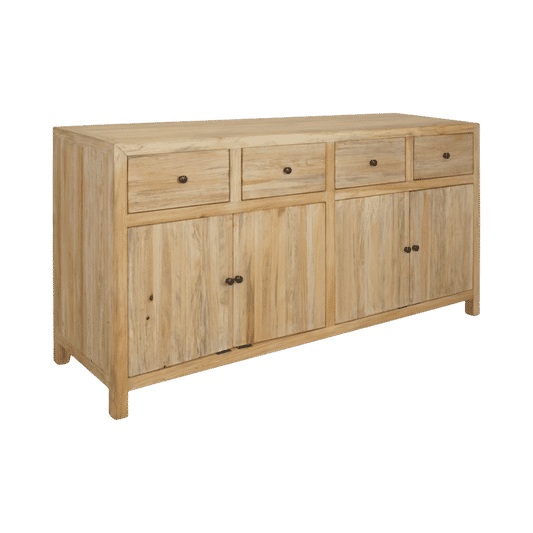 JOELLE 4-DRAWER 4-DOOR SIDEBOARD/BUFFET DISTRESSED RUSTIC - MyChocolateWood