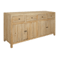 Joelle 4-Drawer 4-Door Sideboard in Distressed Rustic - Chocolate Wood