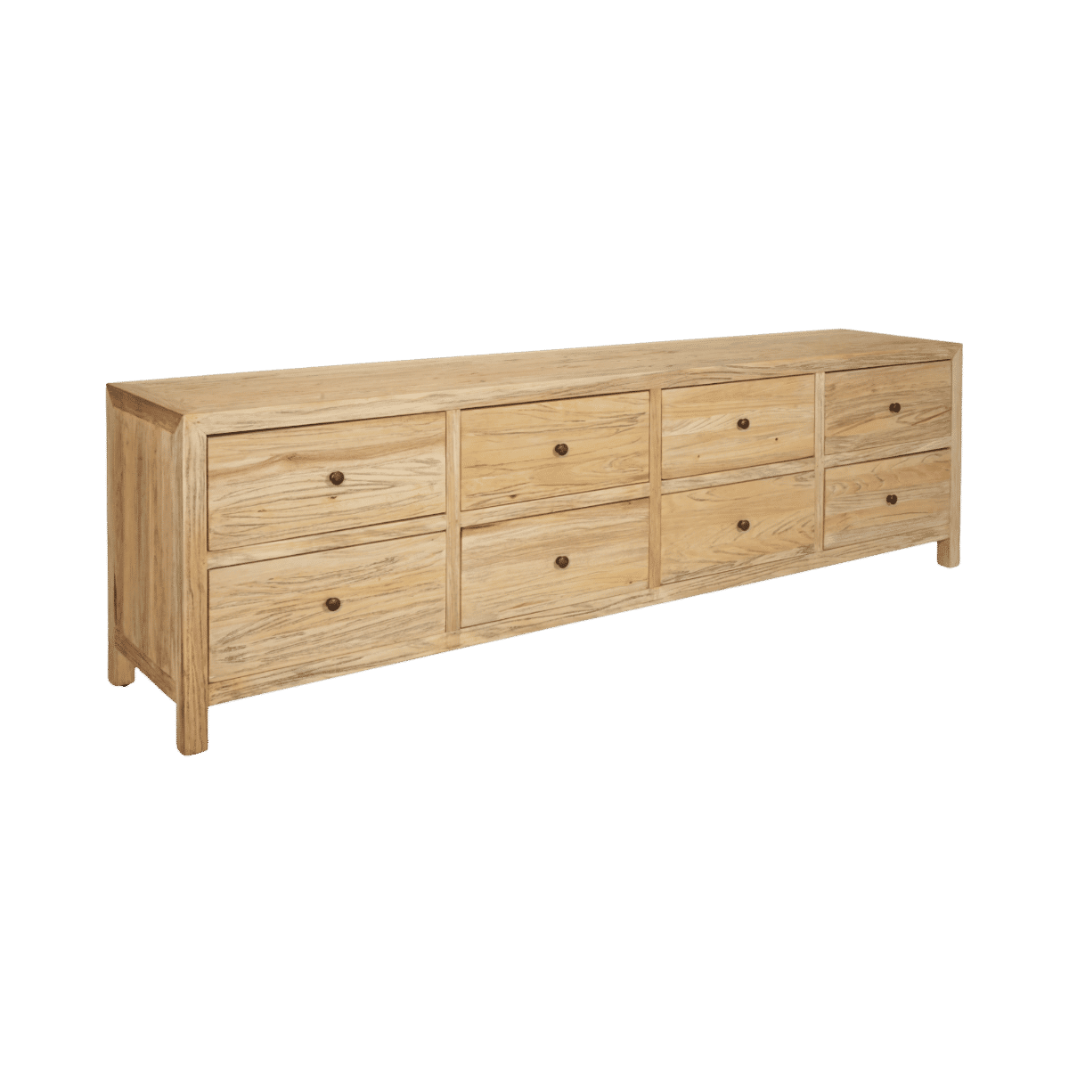 JOELLE 8-DRAWER LOWBOY/DRESSER/CHEST OF 8 DRAWERS DISTRESSED RUSTIC - MyChocolateWood