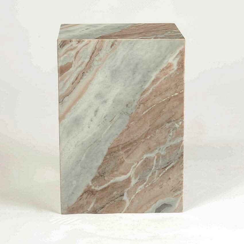 SIMA  SOLID MARBLE SIDE TABLE/LAMP TABLE/ACCENT TABLE - MyChocolateWood