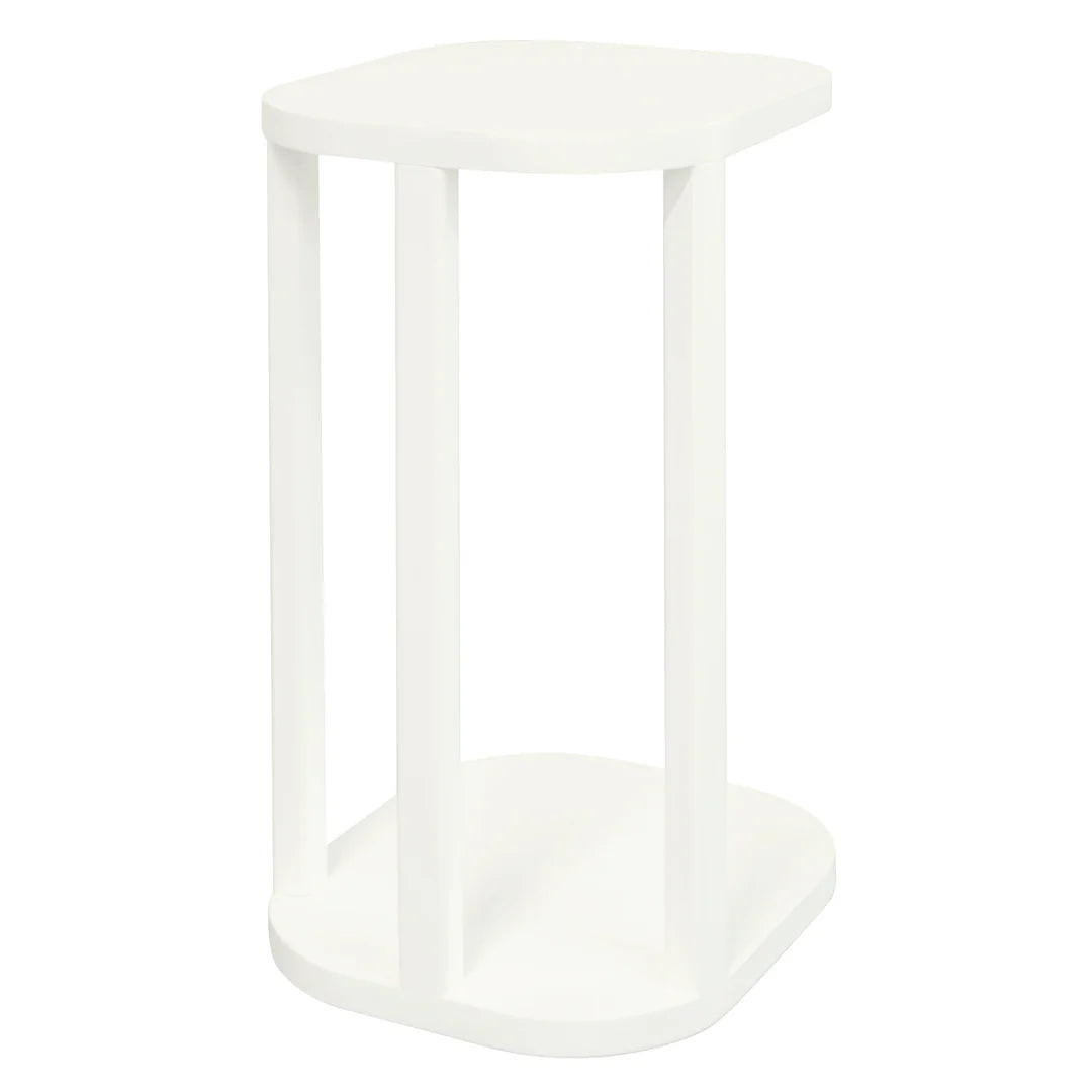 OSLO SOLID MINDI WOOD SIDE TABLE WHITE - MyChocolateWood