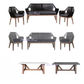 SKARA 4 PIECE OUTDOOR LOUNGE SET TIMBER LEG BLACK/GREY - MyChocolateWood