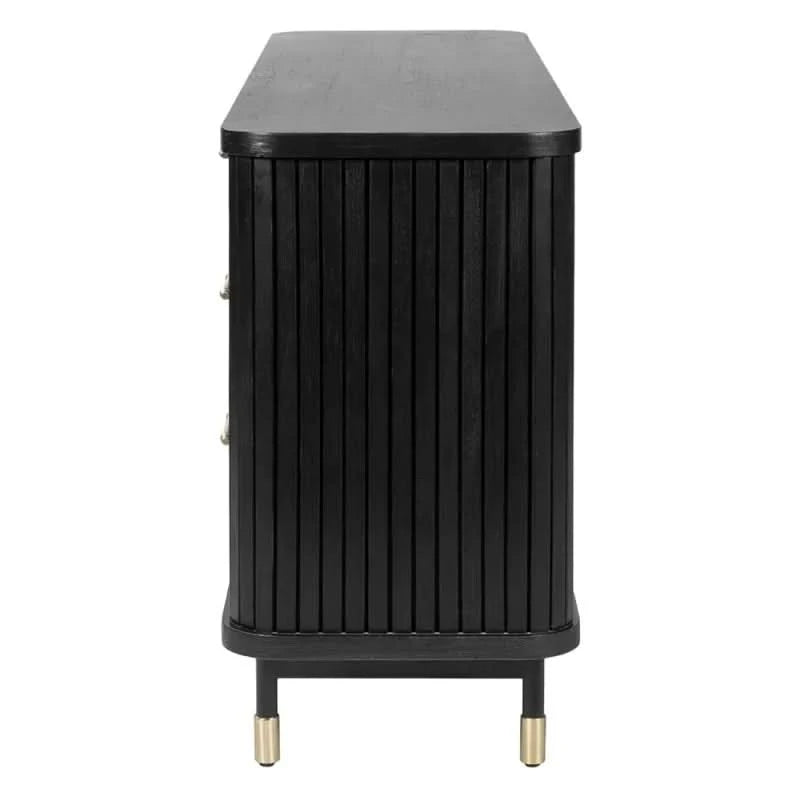 PEMBROKE OAK TIMBER 6-DRAWER CHEST OF DRAWERS  BLACK - MyChocolateWood