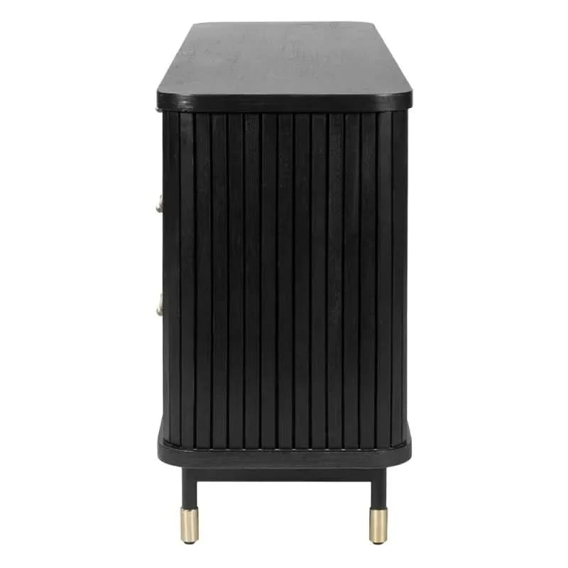 Pembroke Oak 6-Drawer Dresser in Black - Chocolate Wood