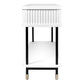 PEMBROKE OAK TIMBER 2-DRAWER CONSOLE TABLE HALL TABLE WHITE - MyChocolateWood