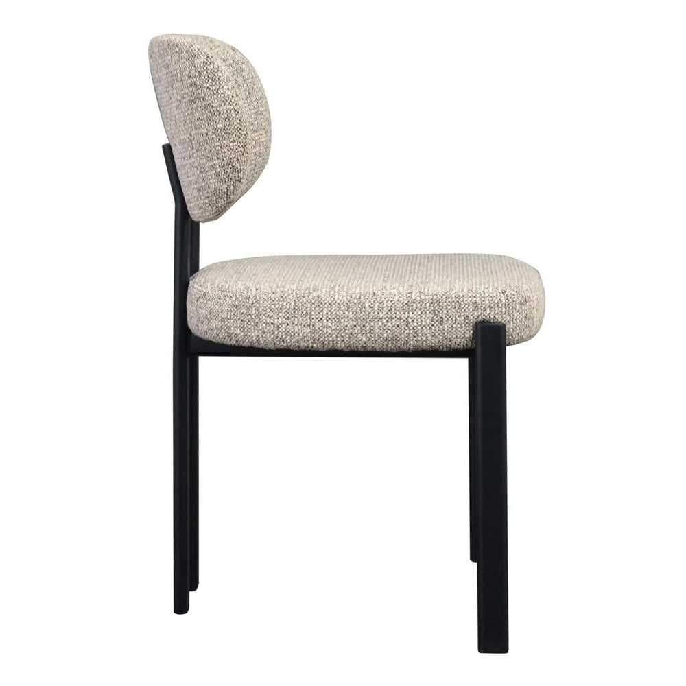 KILBRIN SPECKLE BROWN/BLACK METAL DINING CHAIR - MyChocolateWood
