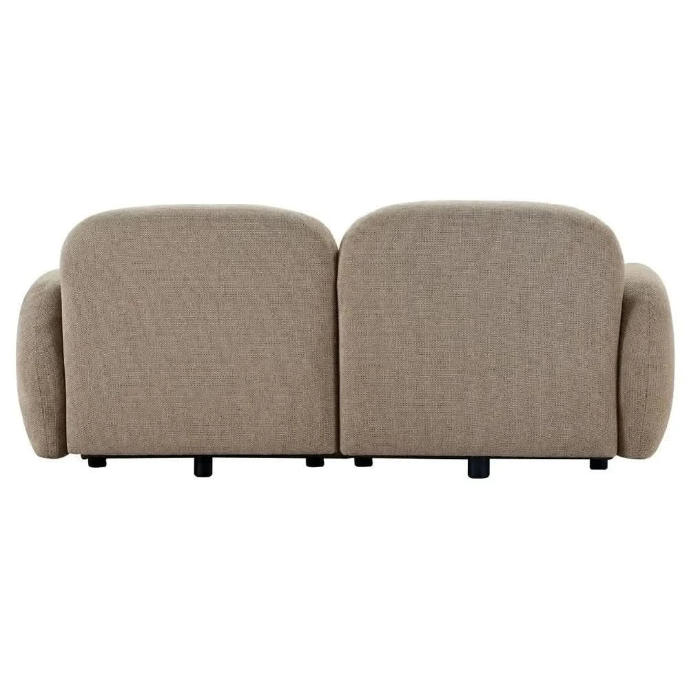 LORELEI 2-SEATER MODULAR CHENILLE SOFA TAUPE COLOUR - MyChocolateWood