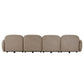 LORELEI  4-SEATER MODULAR SOFA CHENILLE - TAUPE COLOUR - MyChocolateWood