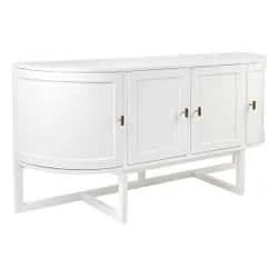 ENNIS 4 DOOR OAK & OAK VENEER BUFFET/SIDEBOARD WHITE - MyChocolateWood