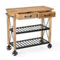 MEDGAR  RECYCLED BUTLERS TROLLEY ON WHEELS - MyChocolateWood