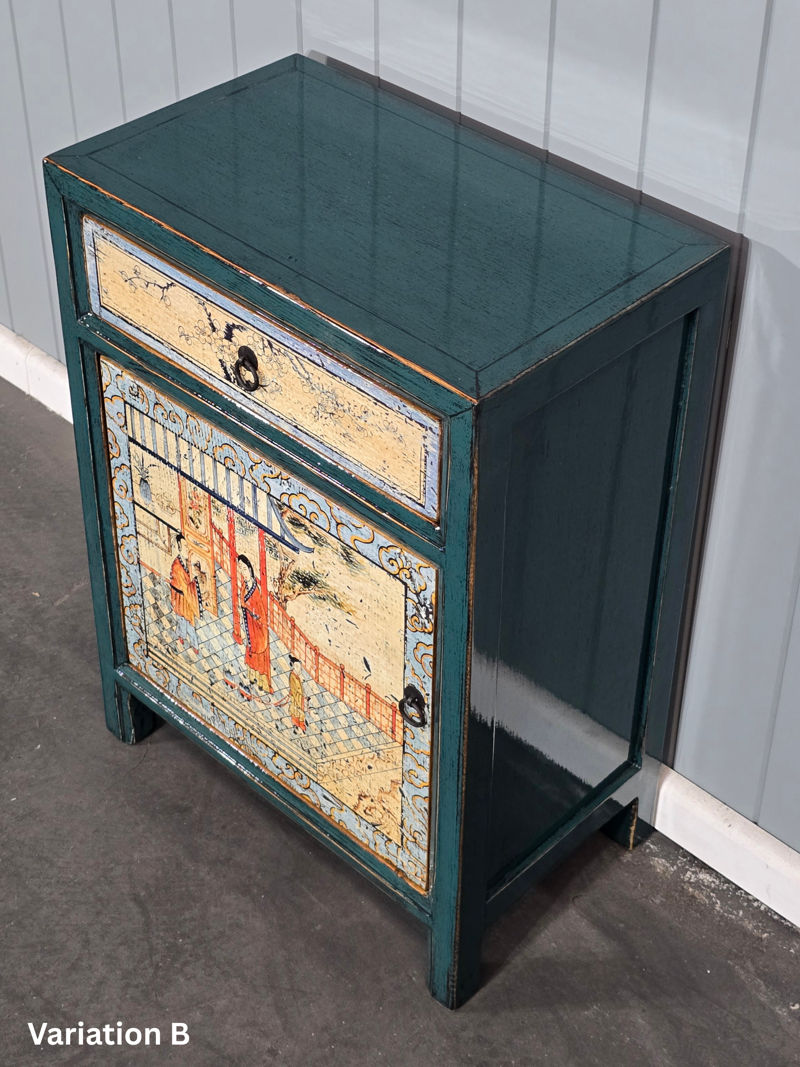 Mimi Recycled Pine Bedside Table/Living Room/Lounge Accent Piece (Variation B)