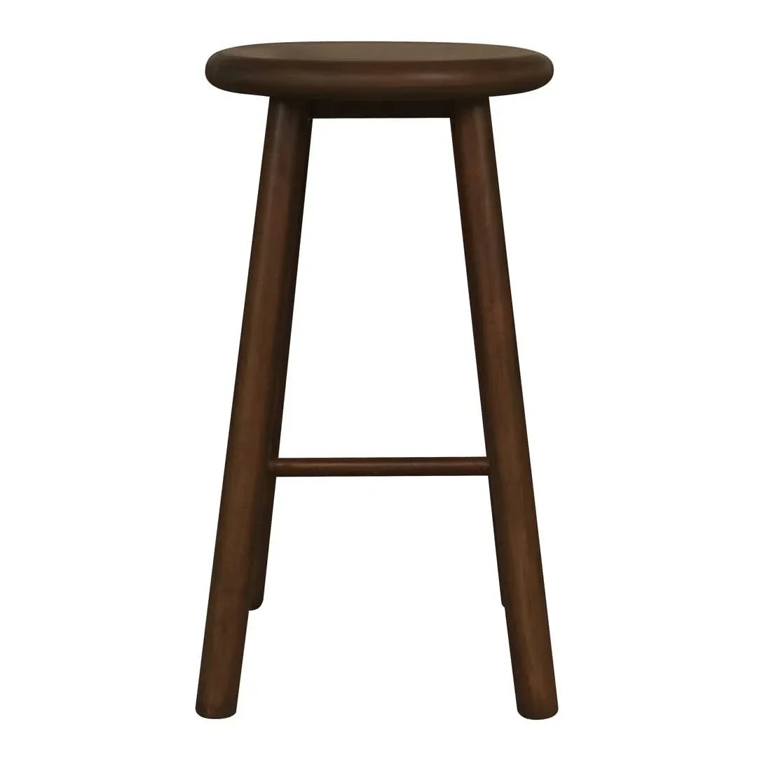 Newport Solid Mahogany Bar Stool / Counter Stool in Walnut - Chocolate Wood
