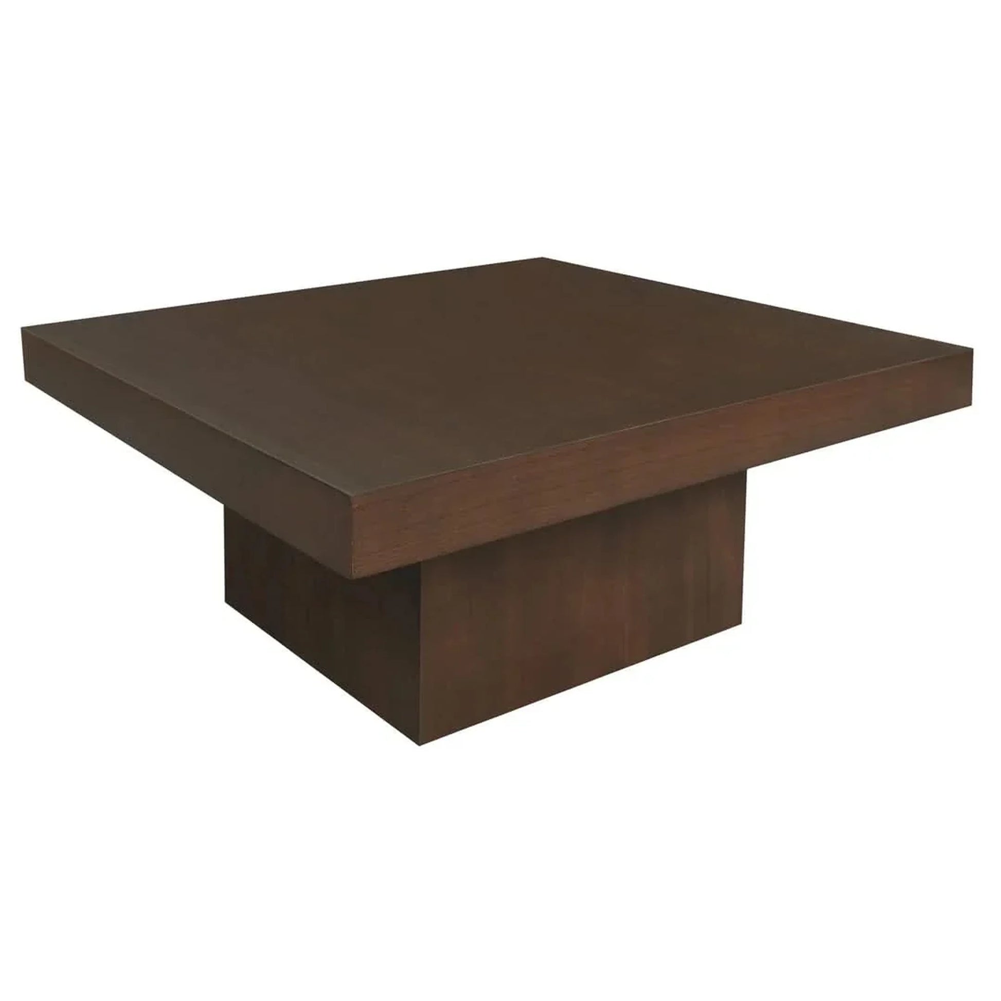 Hudson Solid Mindi Timber Square Coffee Table 90cm in Walnut - Chocolate Wood