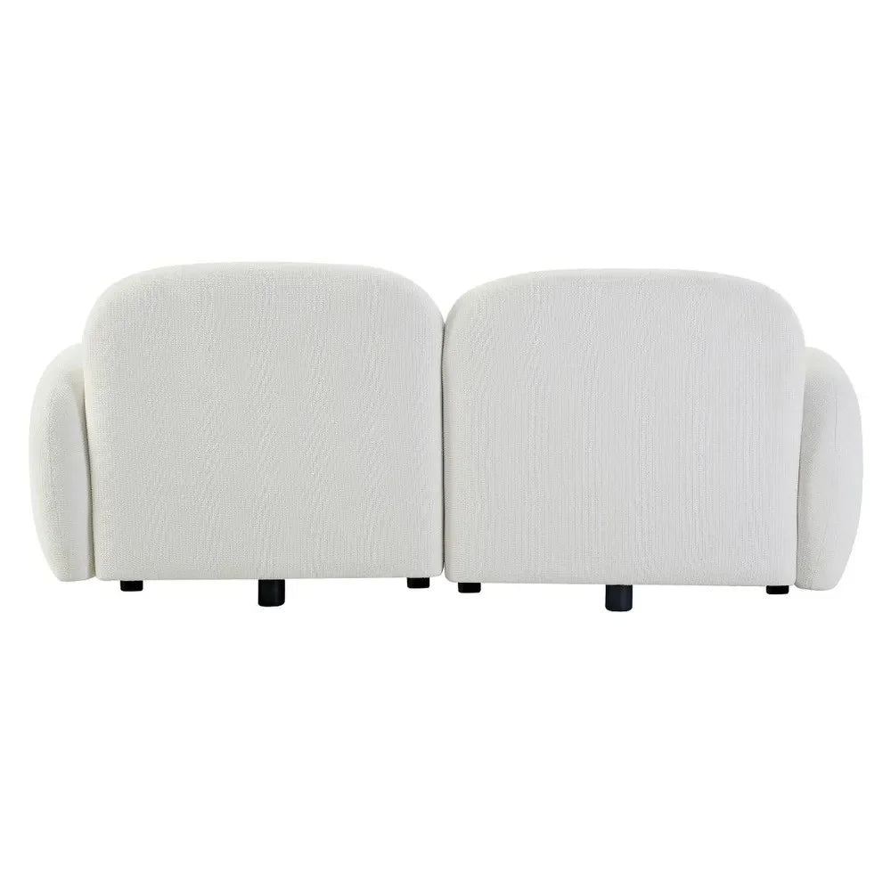 LORELEI 2-SEATER MODULAR CHENILLE SOFA WHITE COLOUR - MyChocolateWood