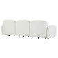 LORELEI  3-SEATER MODULAR SOFA CHENILLE - WHITE - MyChocolateWood