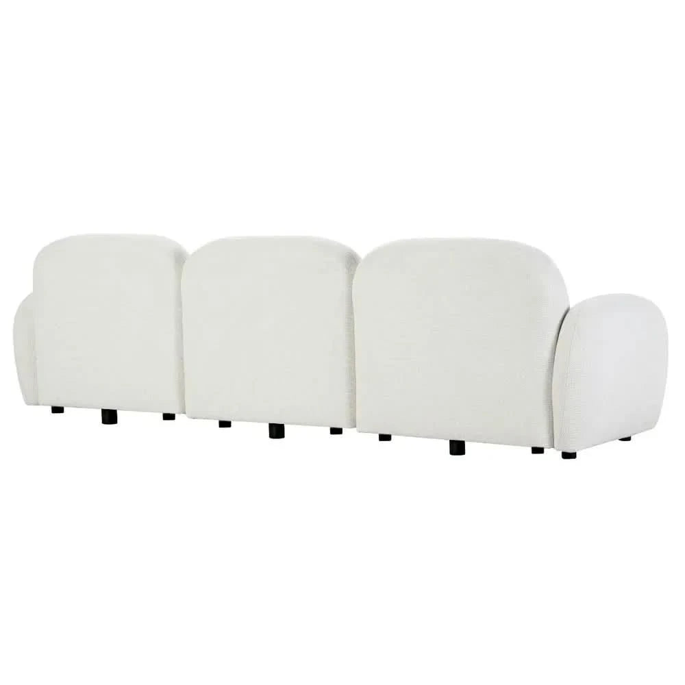 LORELEI  3-SEATER MODULAR SOFA CHENILLE - WHITE - MyChocolateWood