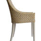 LAMAR RATTAN ARMCHAIR ACCENT CHAIR/ LOUNGE CHAIR WHITEWASH/IVORY LEGS - MyChocolateWood