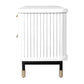 Pembroke Oak 4-Drawer TV Unit 200cm in White - Chocolate Wood