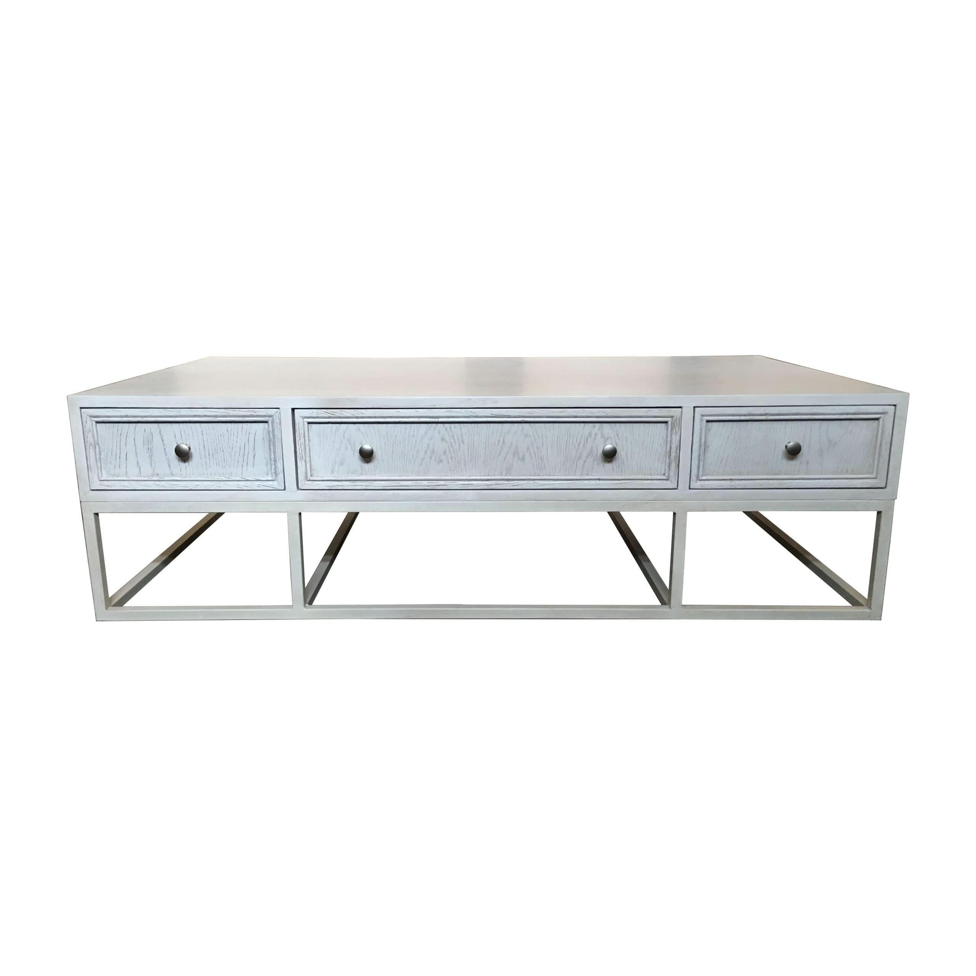 DIMANTA DESIGNER 6-DRAWER WHITE COFFEE TABLE - MyChocolateWood