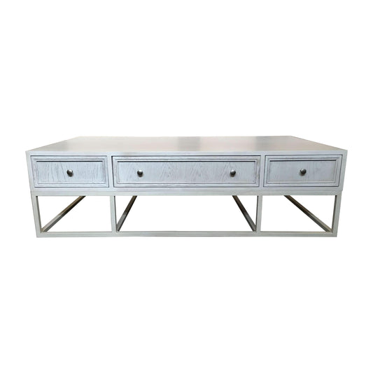 DIMANTA DESIGNER 6-DRAWER WHITE COFFEE TABLE - MyChocolateWood