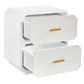DELGARDO HAMPTON STYLE 2-DRAWER BEDSIDE TABLE WHITE - MyChocolateWood