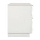 Hampshire 2-Drawer Bedside Table in White Oak with White Marble Top - Chocolate Wood