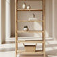 FITAN SOLID OAK WIDE 5-SHELF BOOKCASE BOOKSHELF/DISPLAY SHELVES - MyChocolateWood