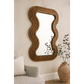 SHIMMY OVAL MIRROR NATURAL MINDI WOOD FRAME - MyChocolateWood