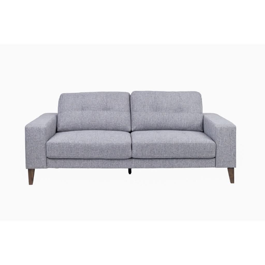 LIZ 3-SEATER + 2-SEATER MID-CENTURY GREY FABRIC SOFA SET - MyChocolateWood