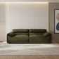 SPARKLER LEATHER 2-SEATER LEATHER SOFA OLIVE - MyChocolateWood