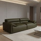 SPARKLER LEATHER 2-SEATER LEATHER SOFA OLIVE - MyChocolateWood