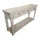 NEVANA  RECYCLED ELM TIMBER 3 DRAWER  CONSOLE TABLE/HALL TABLE - MyChocolateWood