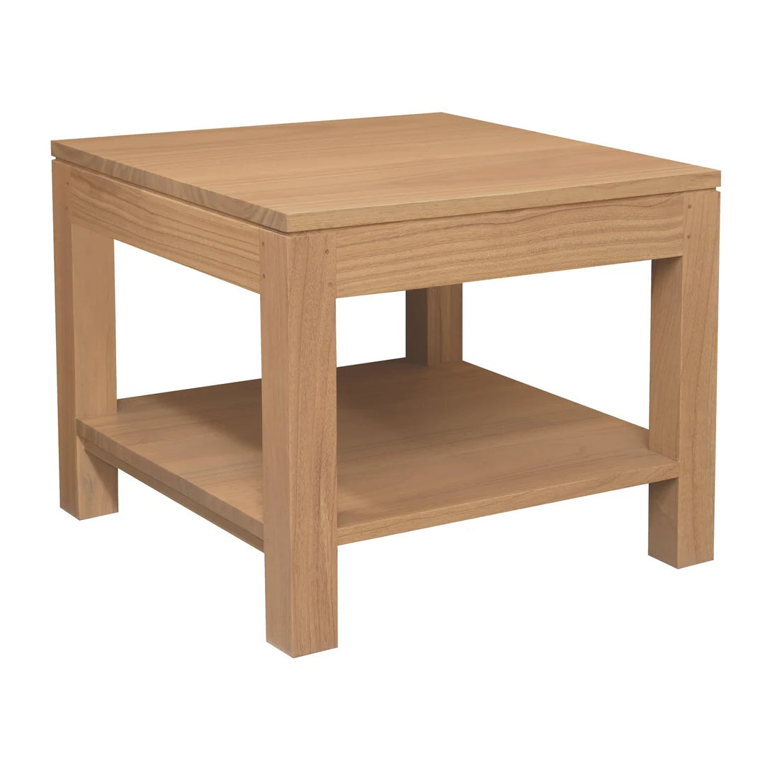 TANAKA SOLID MAHOGANY LARGE LAMP TABLE IN LIGHT PECAN - MyChocolateWood