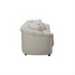 Andrella Fabric Sofa, 4-Seater in Beige - Chocolate Wood