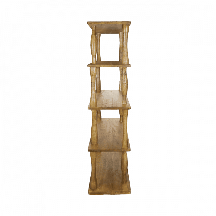 Lupin Mindi Wood Rustic Bookcase 100 x 40 x 177cm in Natural - Chocolate Wood