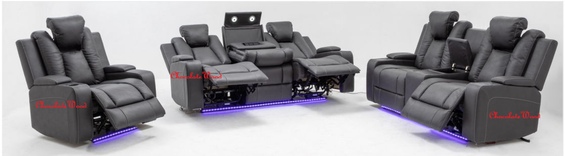 MIDGLEY FABRIC 2-SEATER RECLINER WITH CONSOLE & DUAL MOTOR - CHARCOAL
